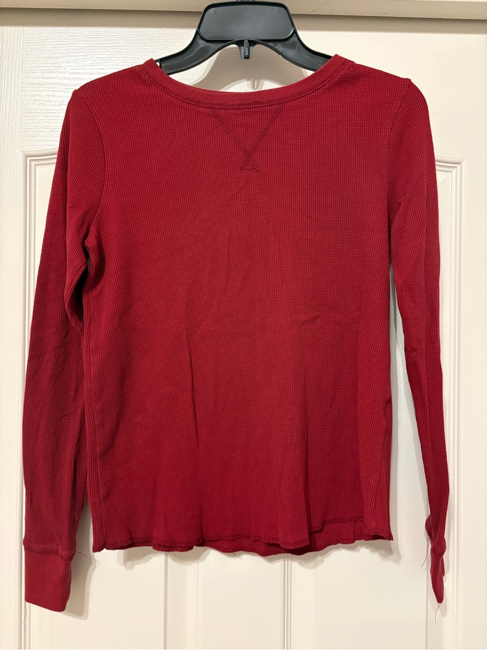 Style & Co. Burgundy Waffle Thermal Long-Sleeve Top